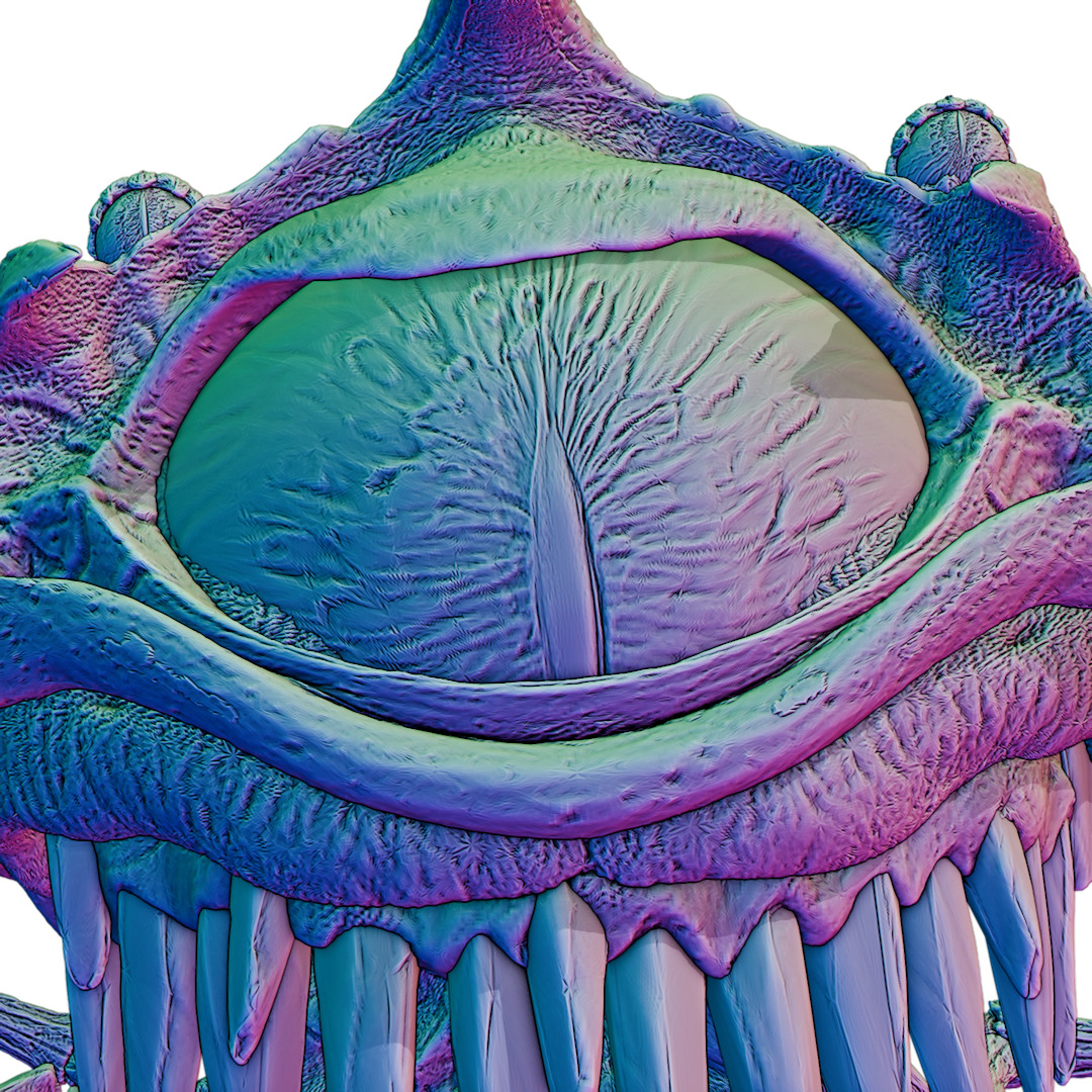 Grotesque Beholder - Monstrous Horror 3D Printable Miniature 3D print model_3