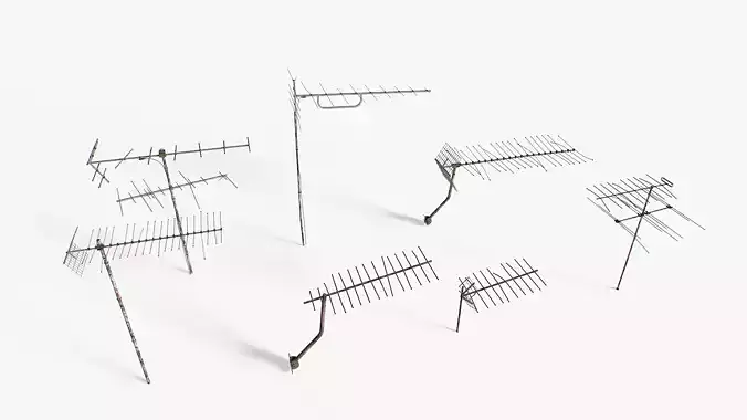 Rusty Old Tv antennas pack 2