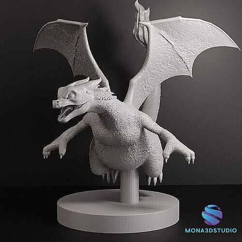 Realistic Charizard 3D Print    Easy Assembly 15 cm  3D print model