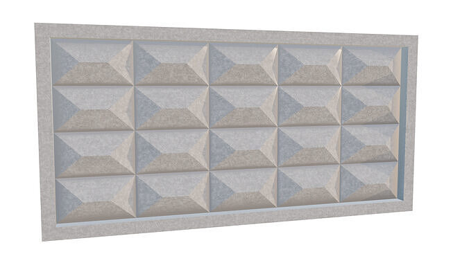 Soviet Concrete Fence 3D model