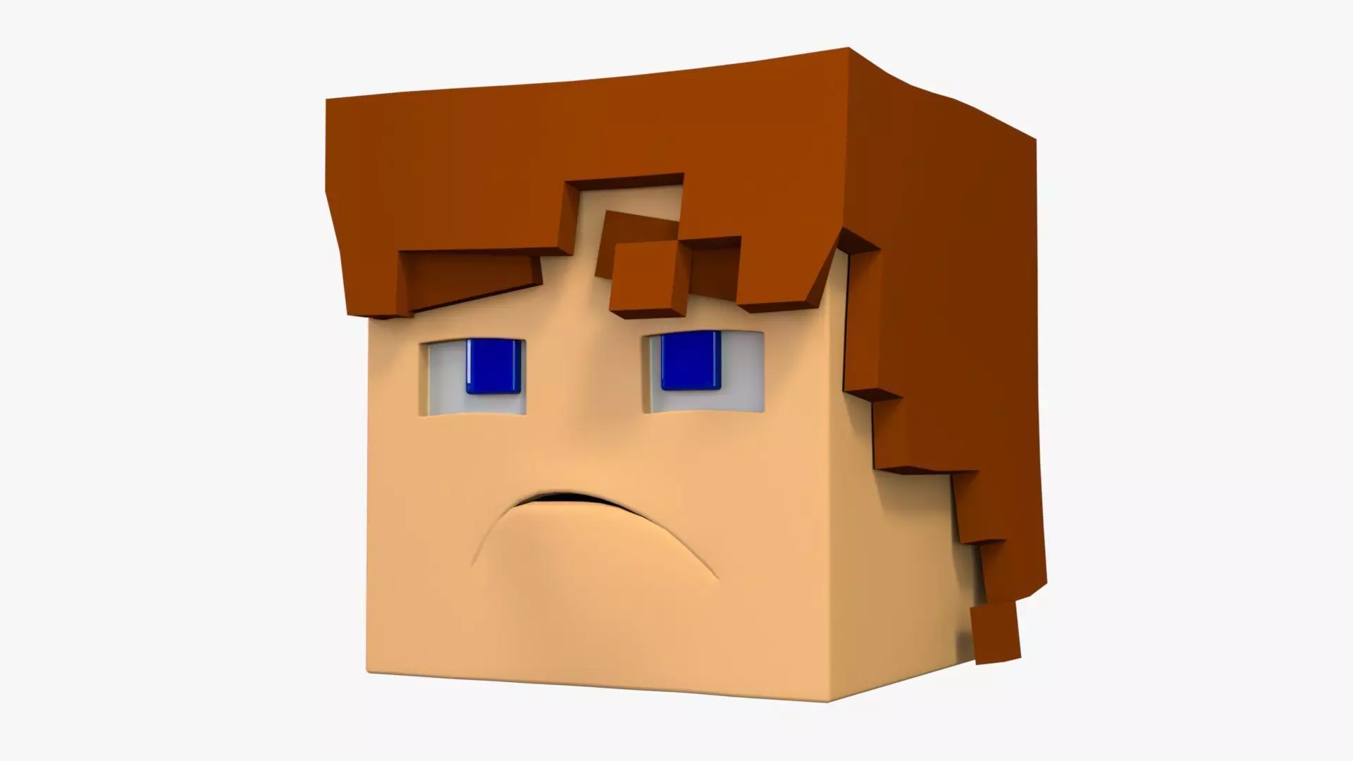 Minecraft Head Free low-poly 3D model