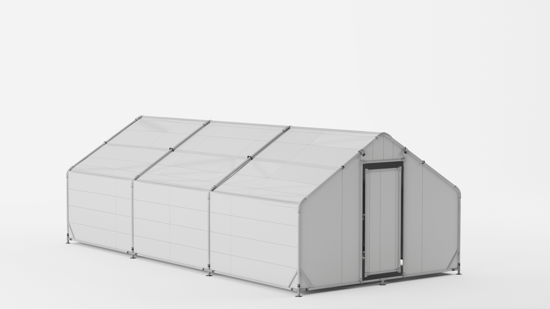 Marquee Warehouse Tent 3D model_9