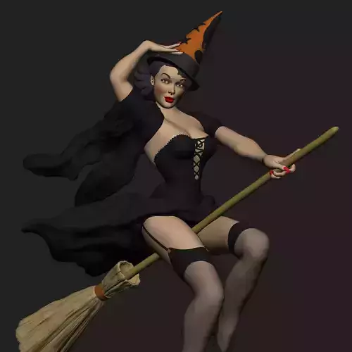 Riding High Pin-up Figurine 3D Print 3D print model