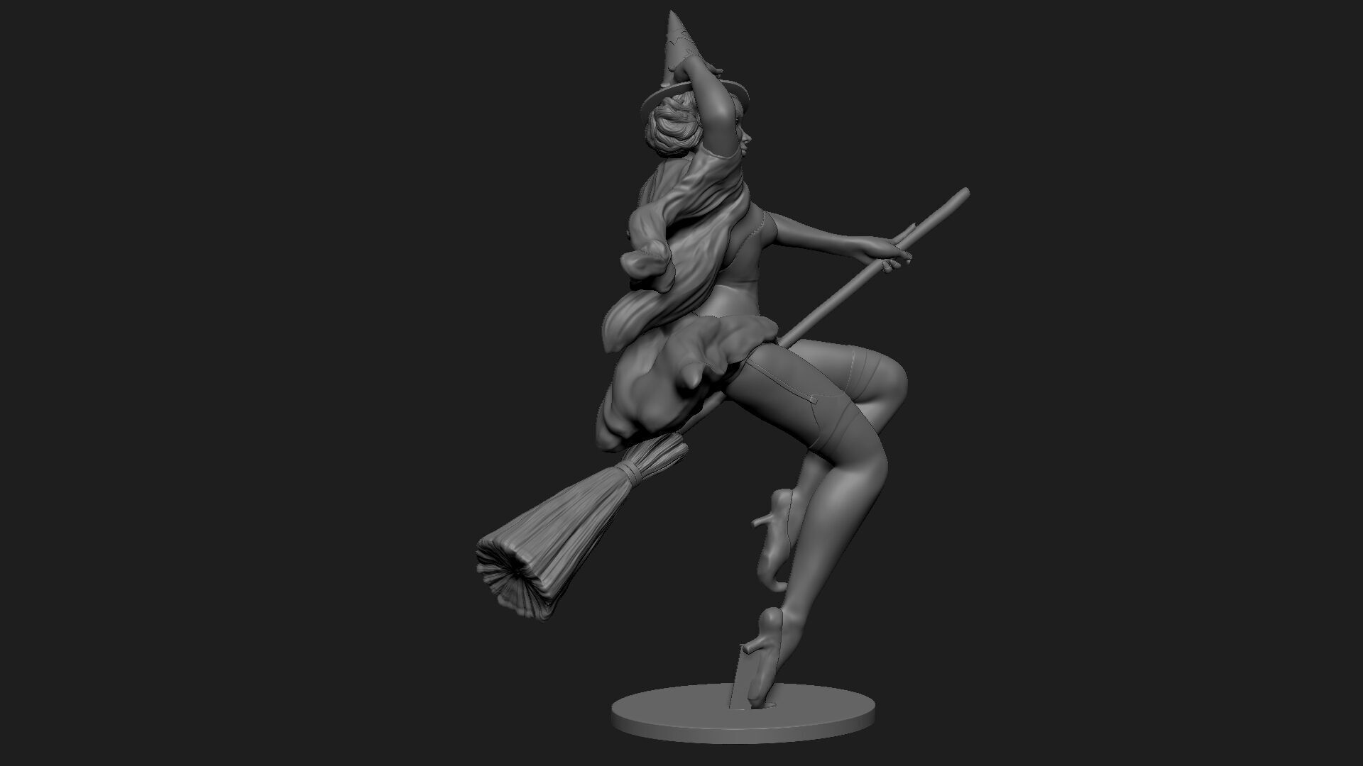 Riding High Pin-up Figurine 3D Print 3D print model_5