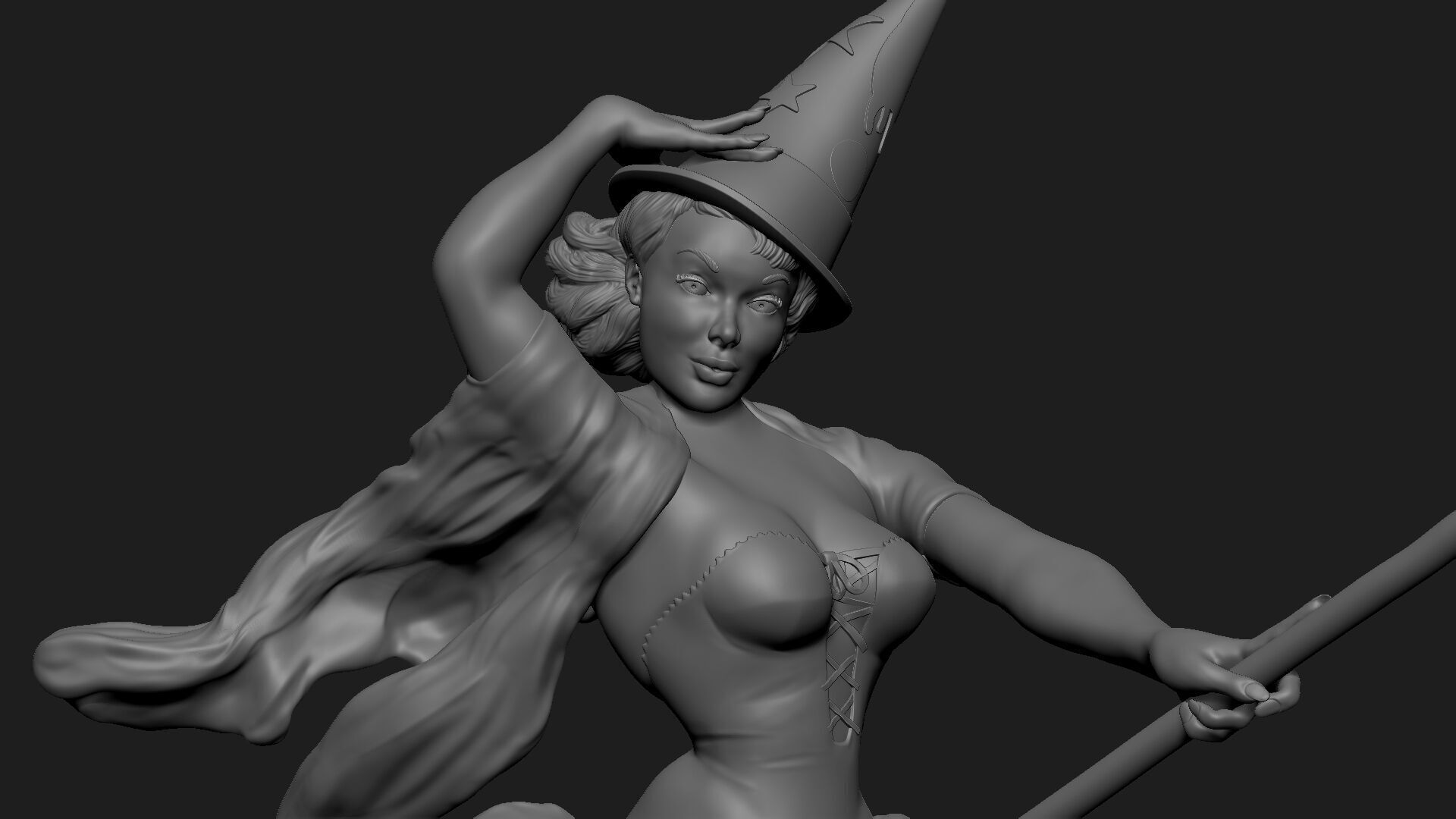 Riding High Pin-up Figurine 3D Print 3D print model_1