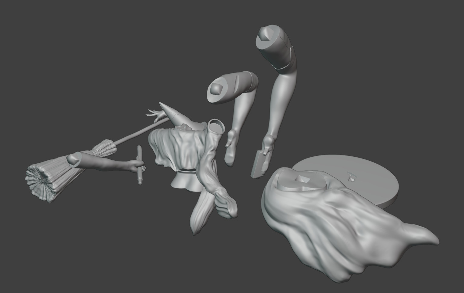 Riding High Pin-up Figurine 3D Print 3D print model_8