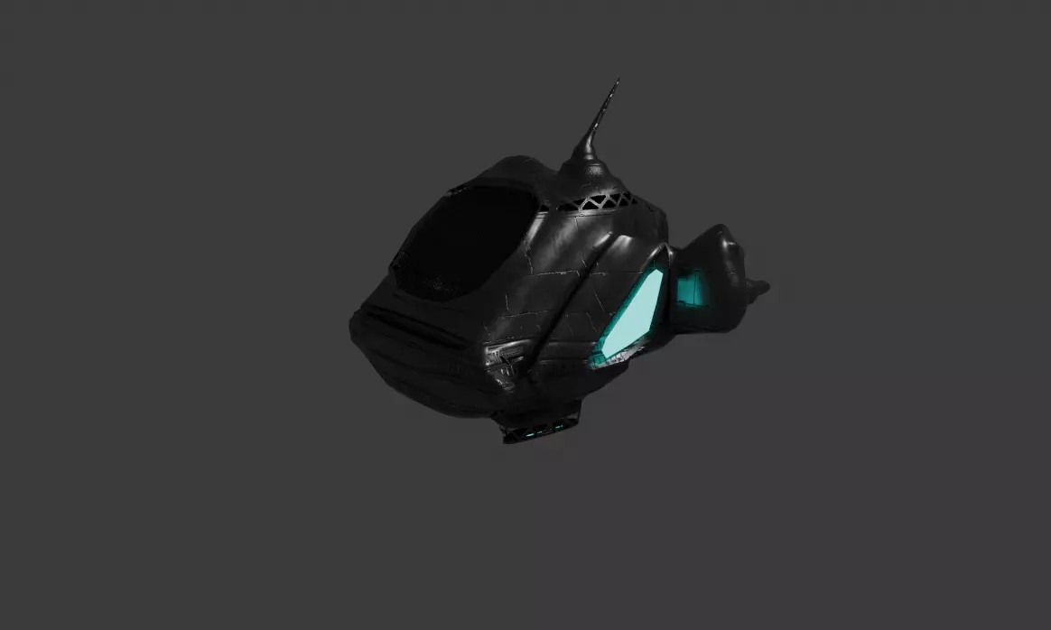 Small spaceship Free low-poly 3D model