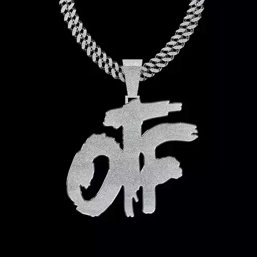 Lil Durk OTF Pendant Chain 3D model