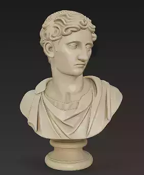 Classical Roman Male Bust Sculpture