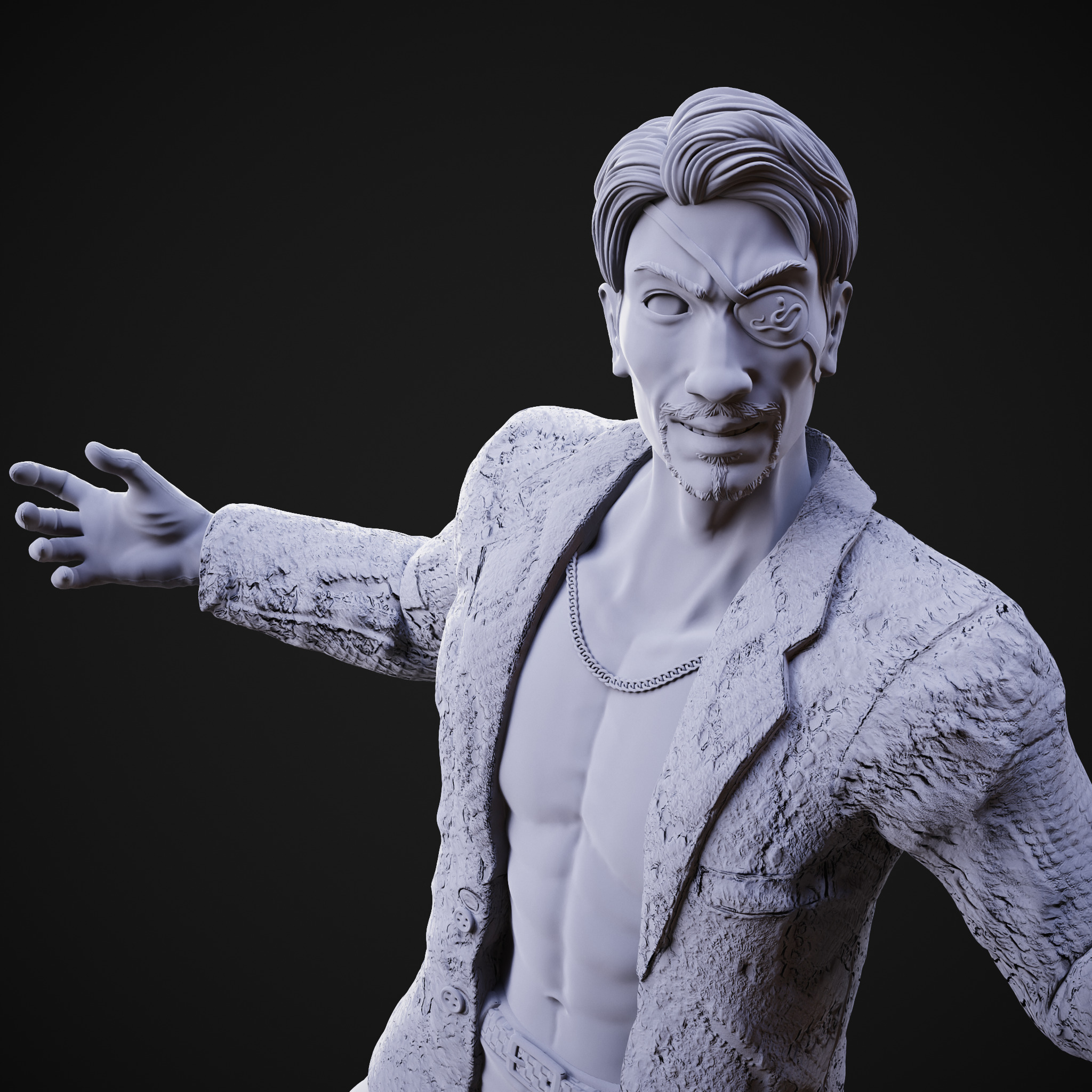 Goro Majima - Snake Skin Yakuza fit 3D print model_6