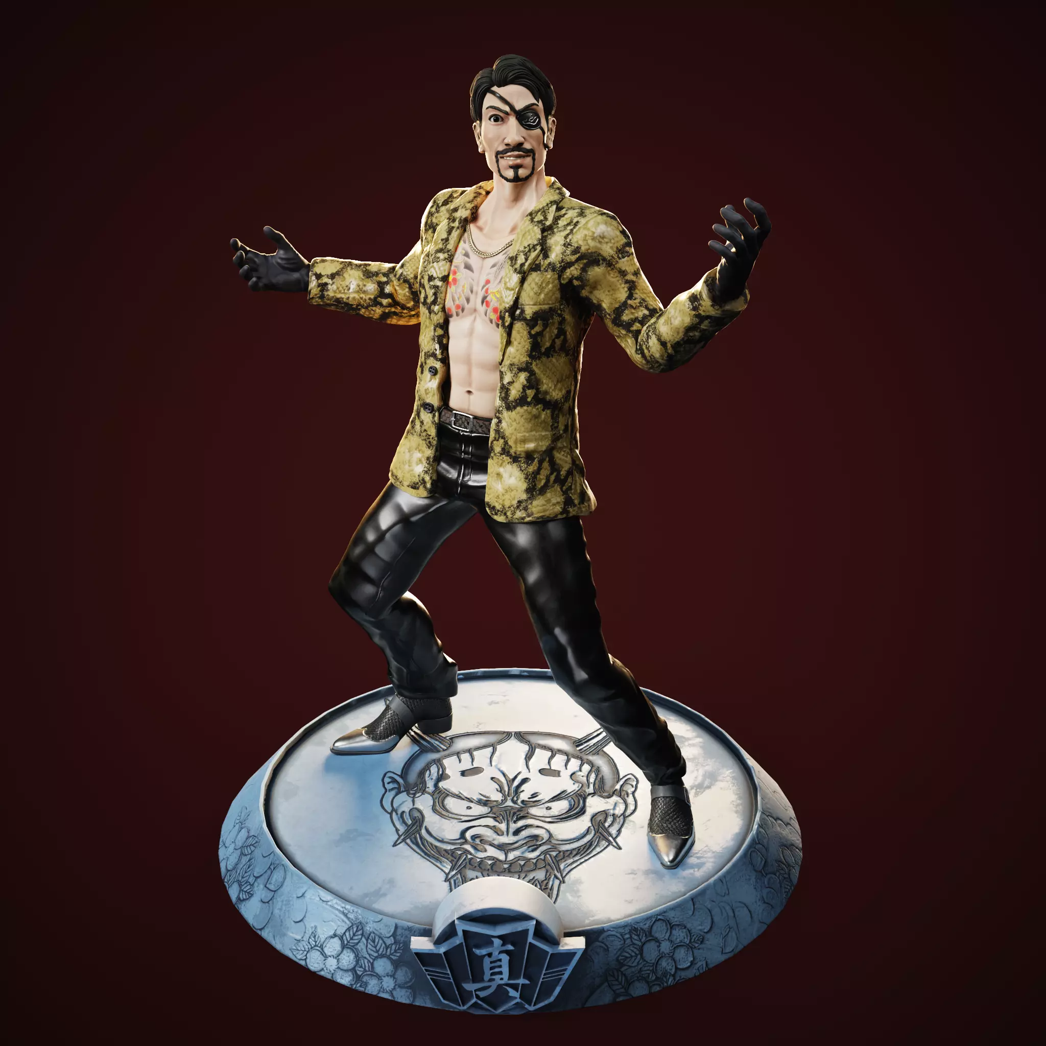 Goro Majima - Snake Skin Yakuza fit 3D print model_0