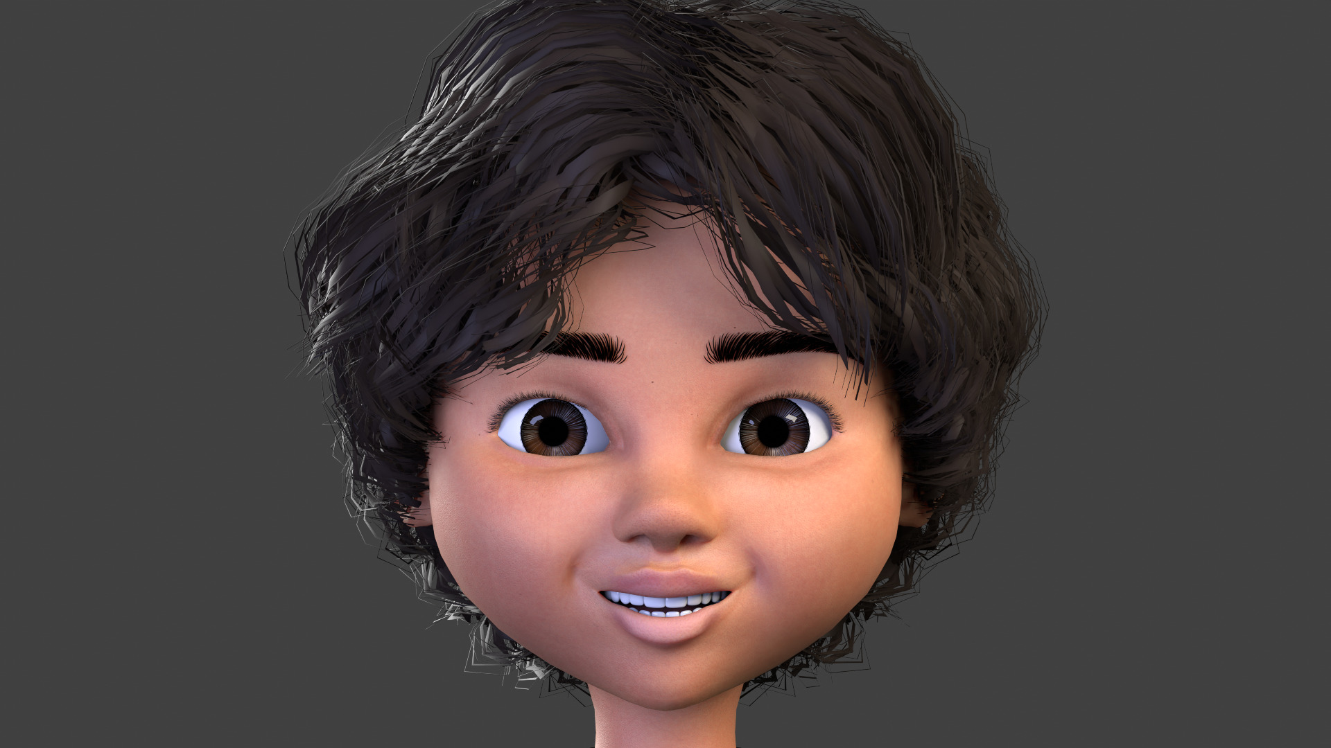 Rigged Pixar Boy  Low-poly 3D model_8