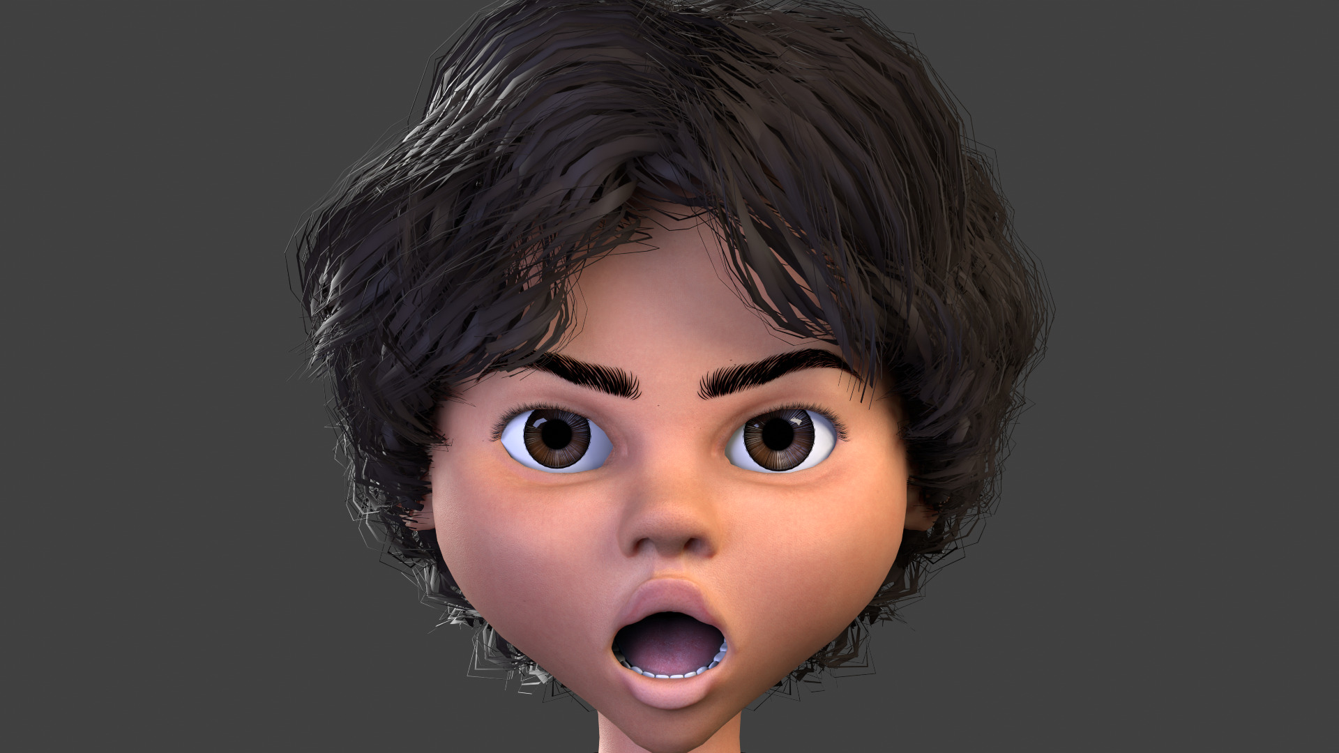 Rigged Pixar Boy  Low-poly 3D model_7