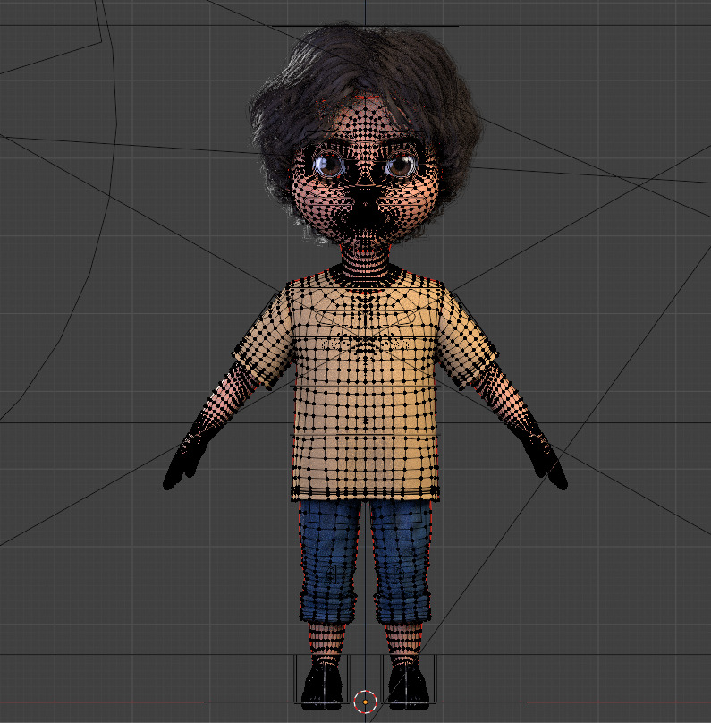 Rigged Pixar Boy  Low-poly 3D model_5