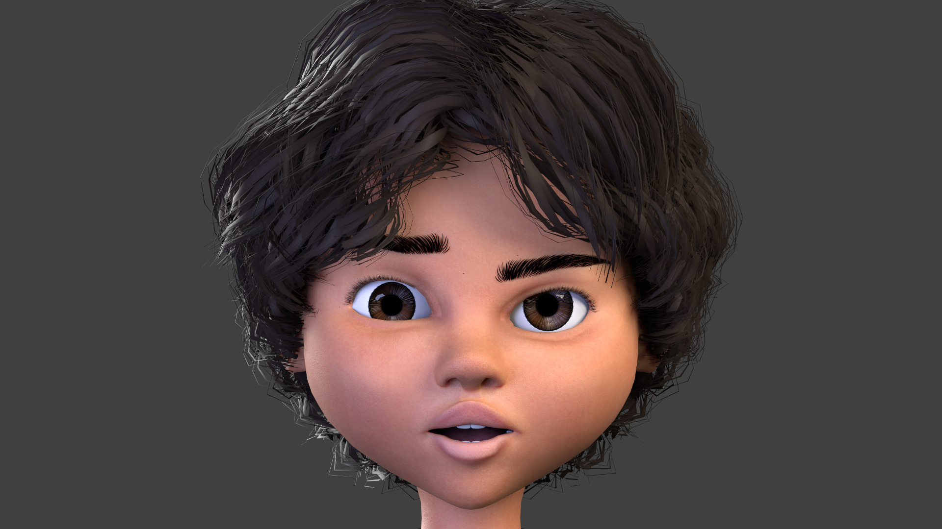 Rigged Pixar Boy  Low-poly 3D model_9