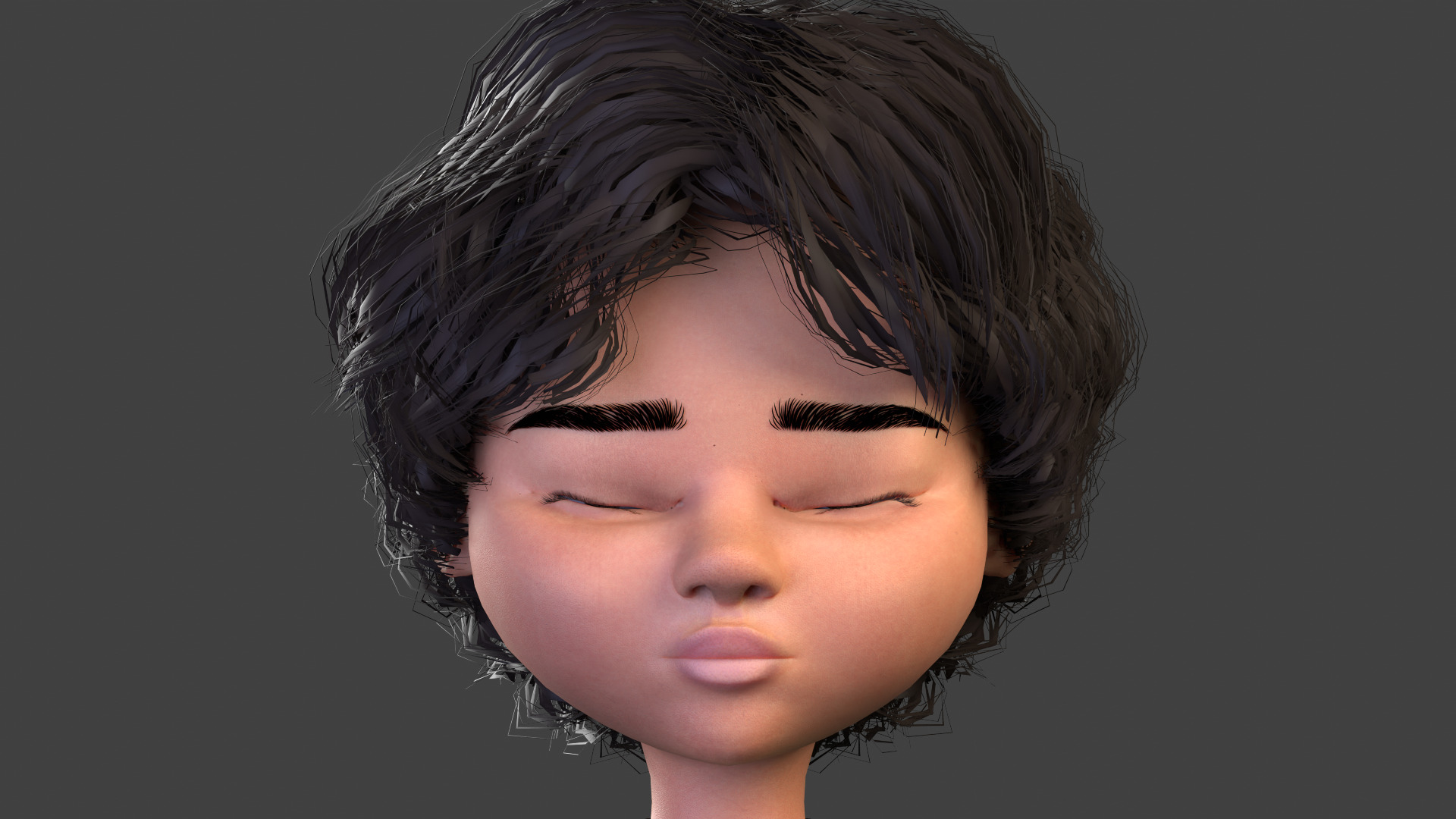 Rigged Pixar Boy  Low-poly 3D model_6