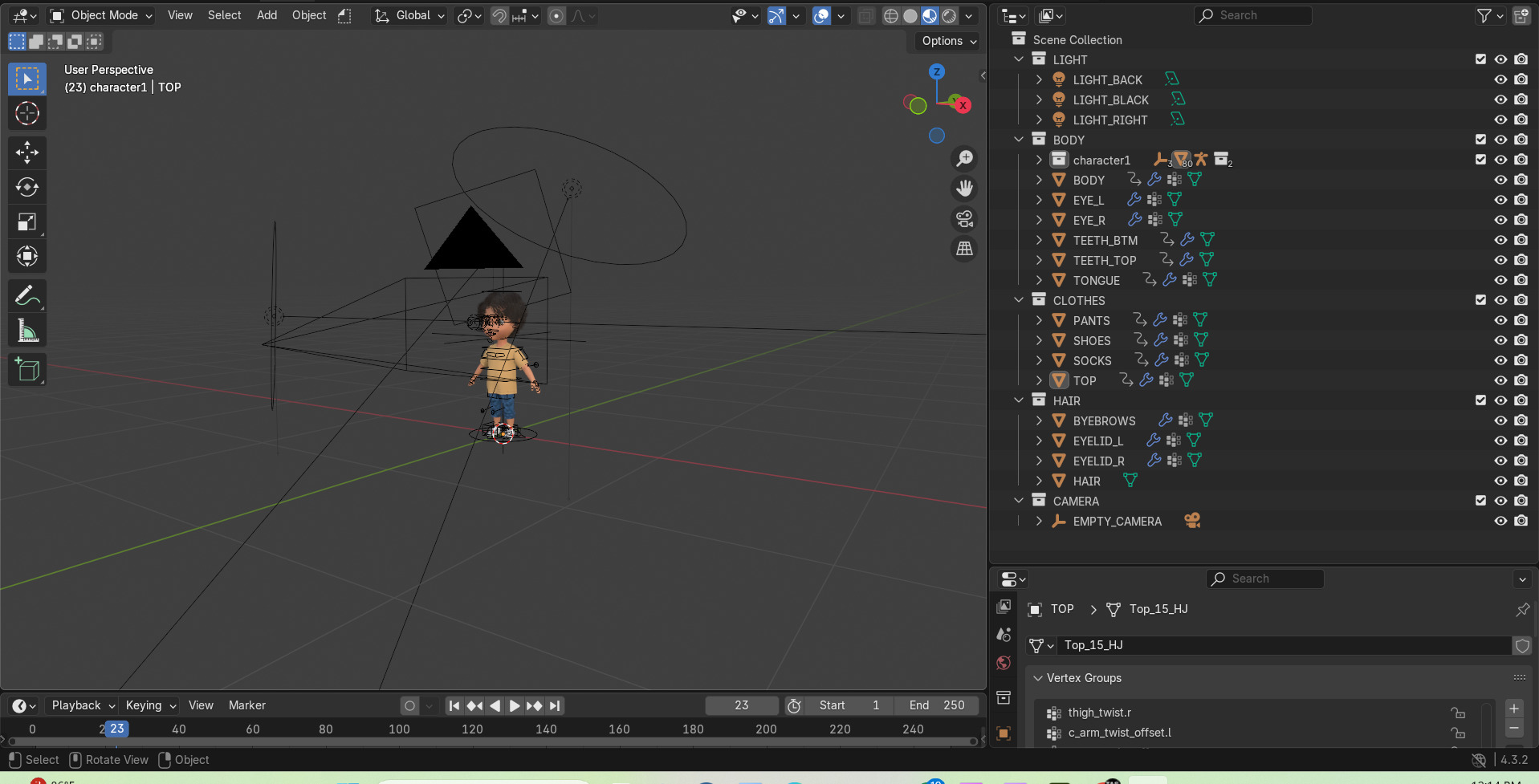 Rigged Pixar Boy  Low-poly 3D model_1