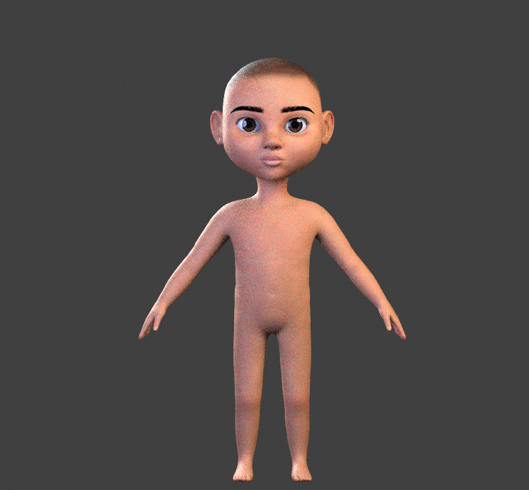 Rigged Pixar Boy  Low-poly 3D model_4