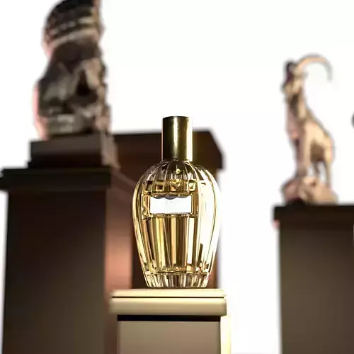 Premium Perfume Scene Low-poly 3D model