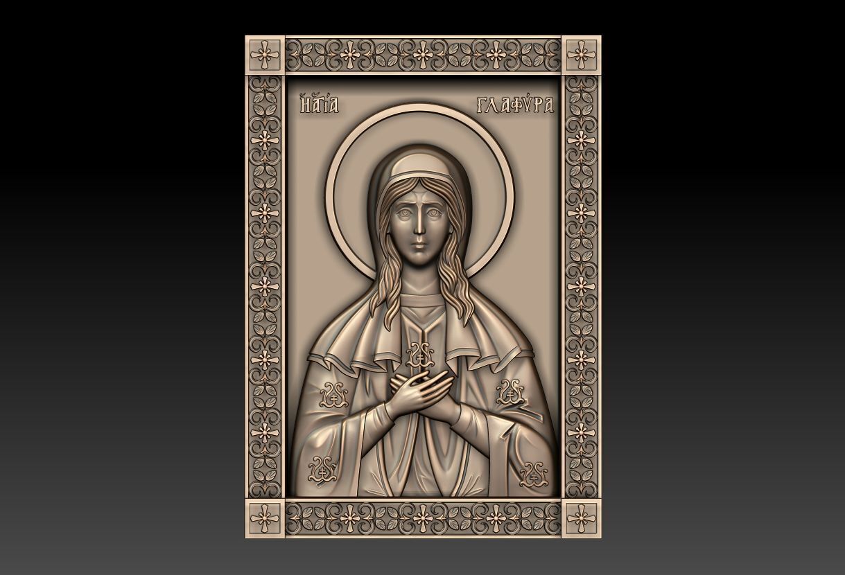 Saint Glaphyra of Amasia 3D model_11