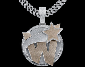 Pop Smoke Woo Pendant Chain 3D model rigged | CGTrader