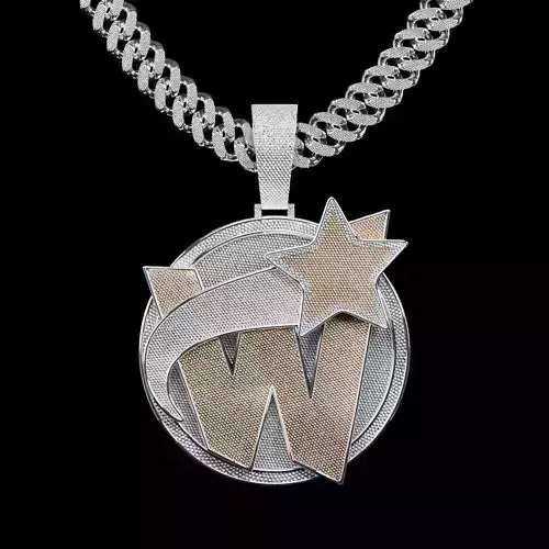 pop smoke Woo chain ポップスモーク HIPHOPネックレス Men Women Hip hop POP SMOKE Rapper Pendant Necklace Crystal