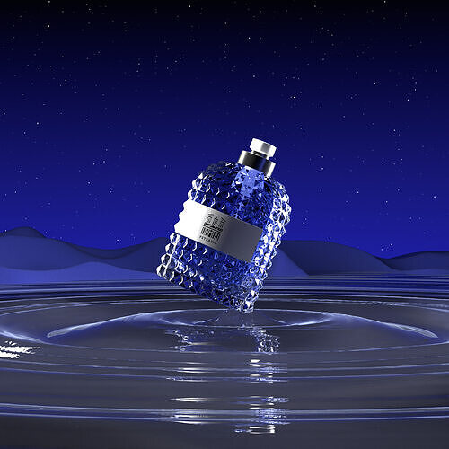Premium Perfume Scene  Low-poly 3D model