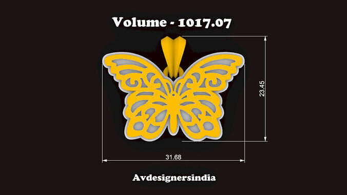 Butterfly Pendant  3D print model