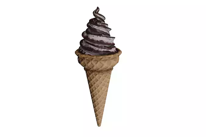 Simple Soft Serve Ice Cream Cone