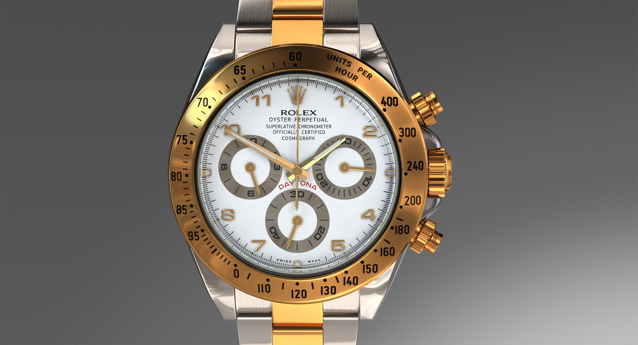 Rolex Oyster Perpetual Cosmograph Daytona model Low-poly 3D model_10