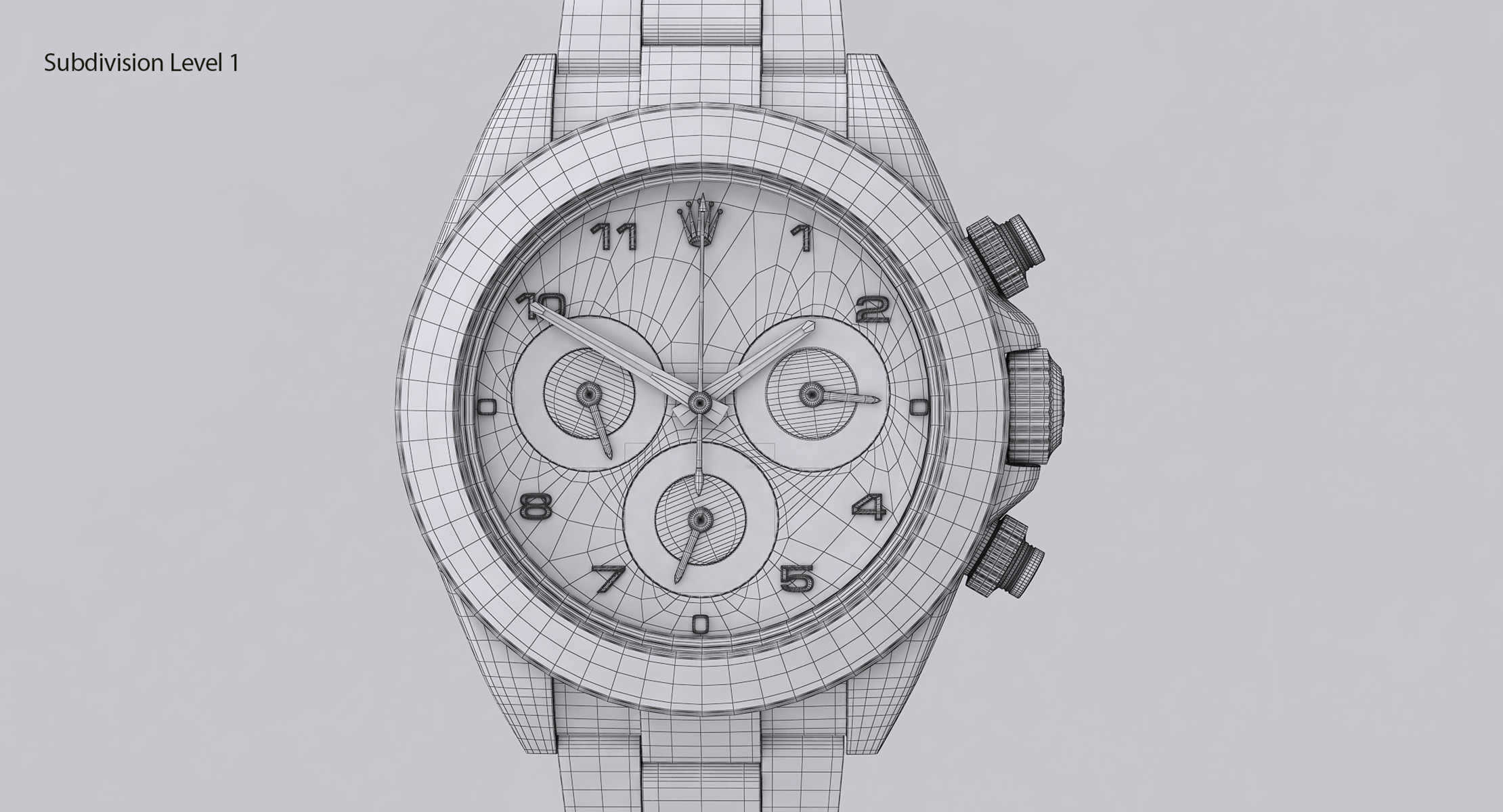 Rolex Oyster Perpetual Cosmograph Daytona model Low-poly 3D model_32