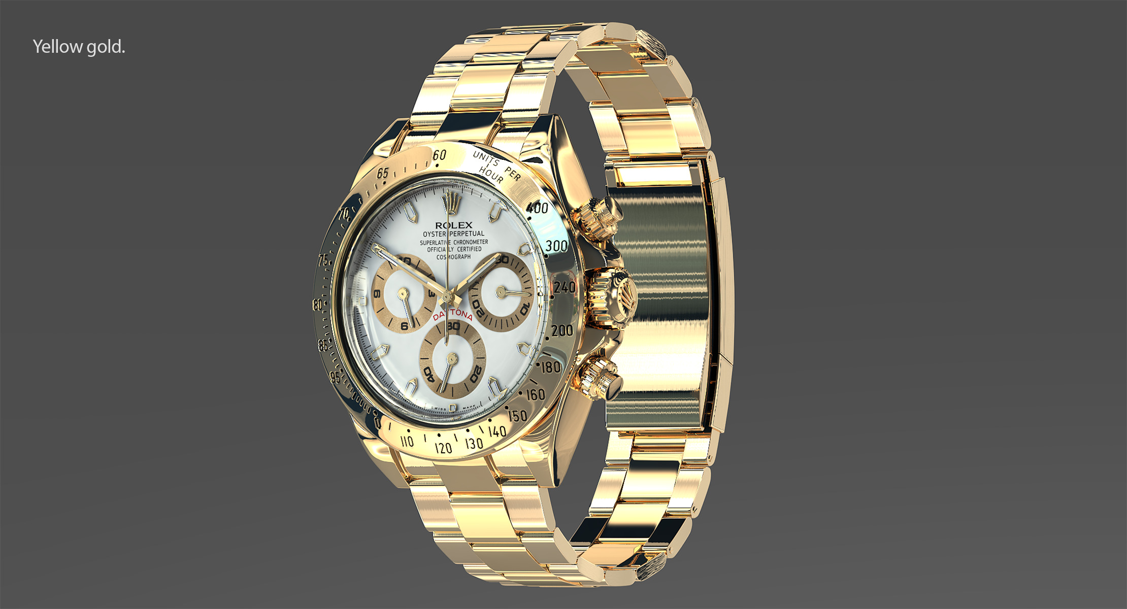 Rolex Oyster Perpetual Cosmograph Daytona model Low-poly 3D model_4