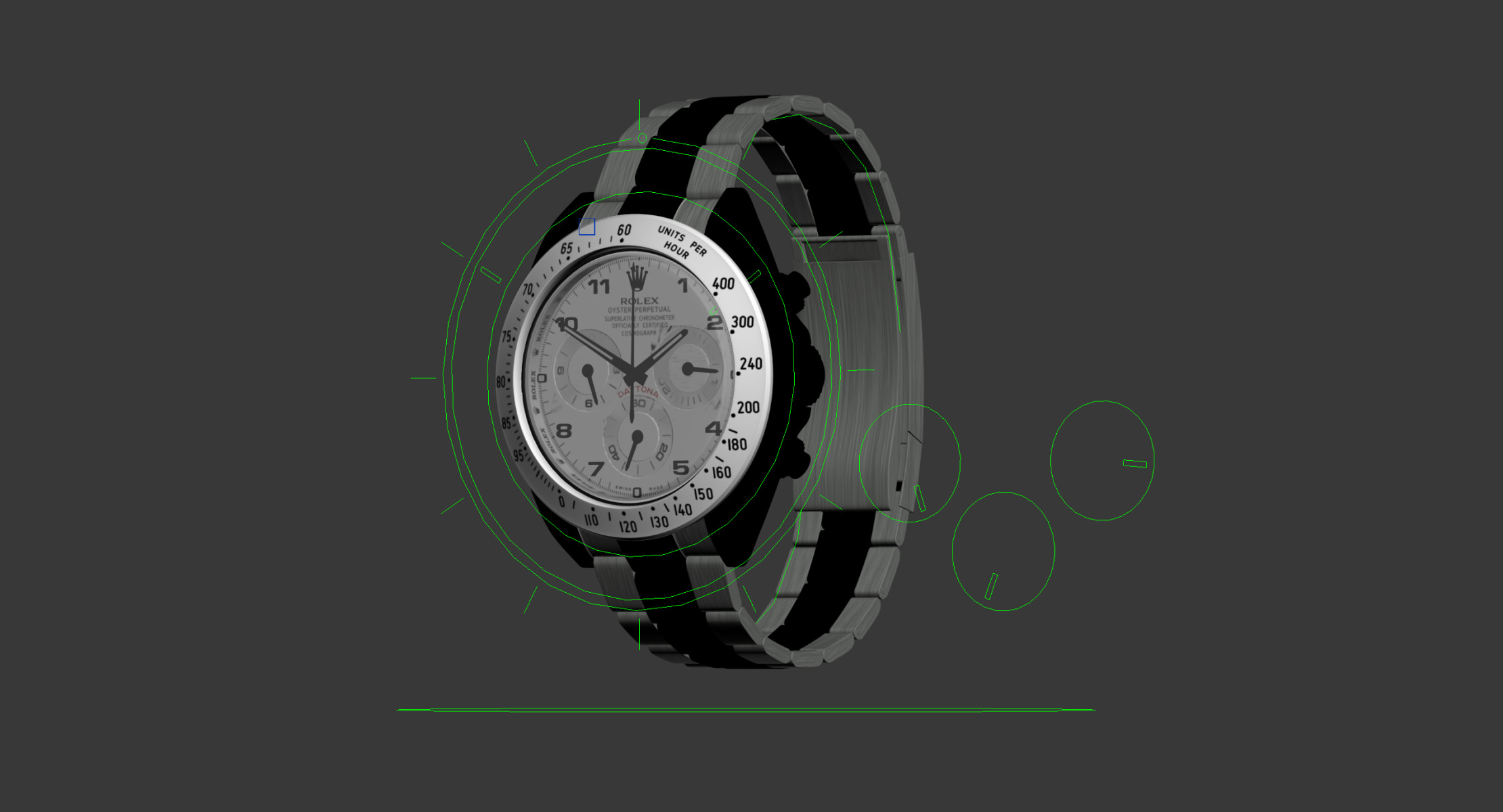 Rolex Oyster Perpetual Cosmograph Daytona model Low-poly 3D model_42