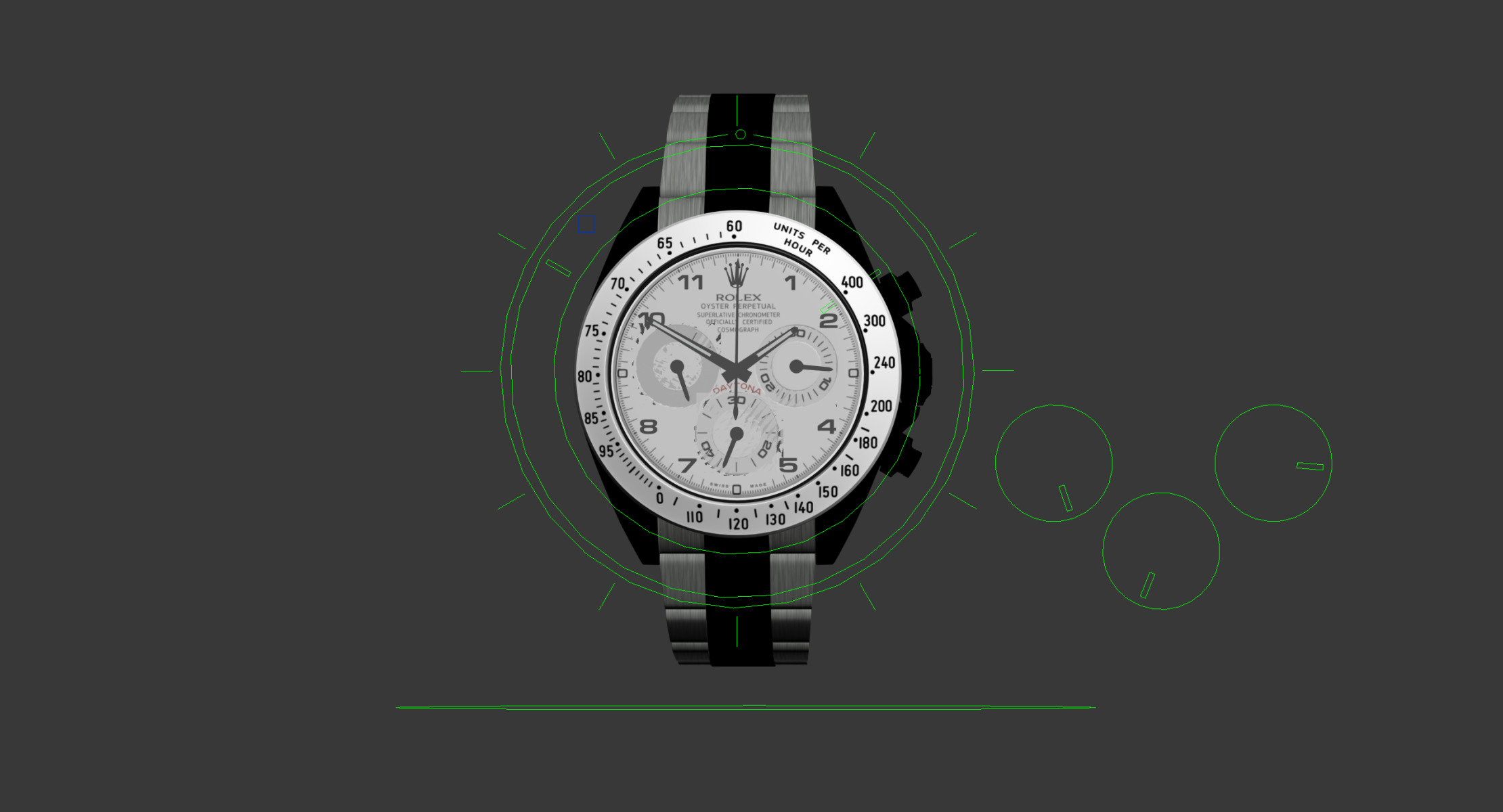 Rolex Oyster Perpetual Cosmograph Daytona model Low-poly 3D model_41