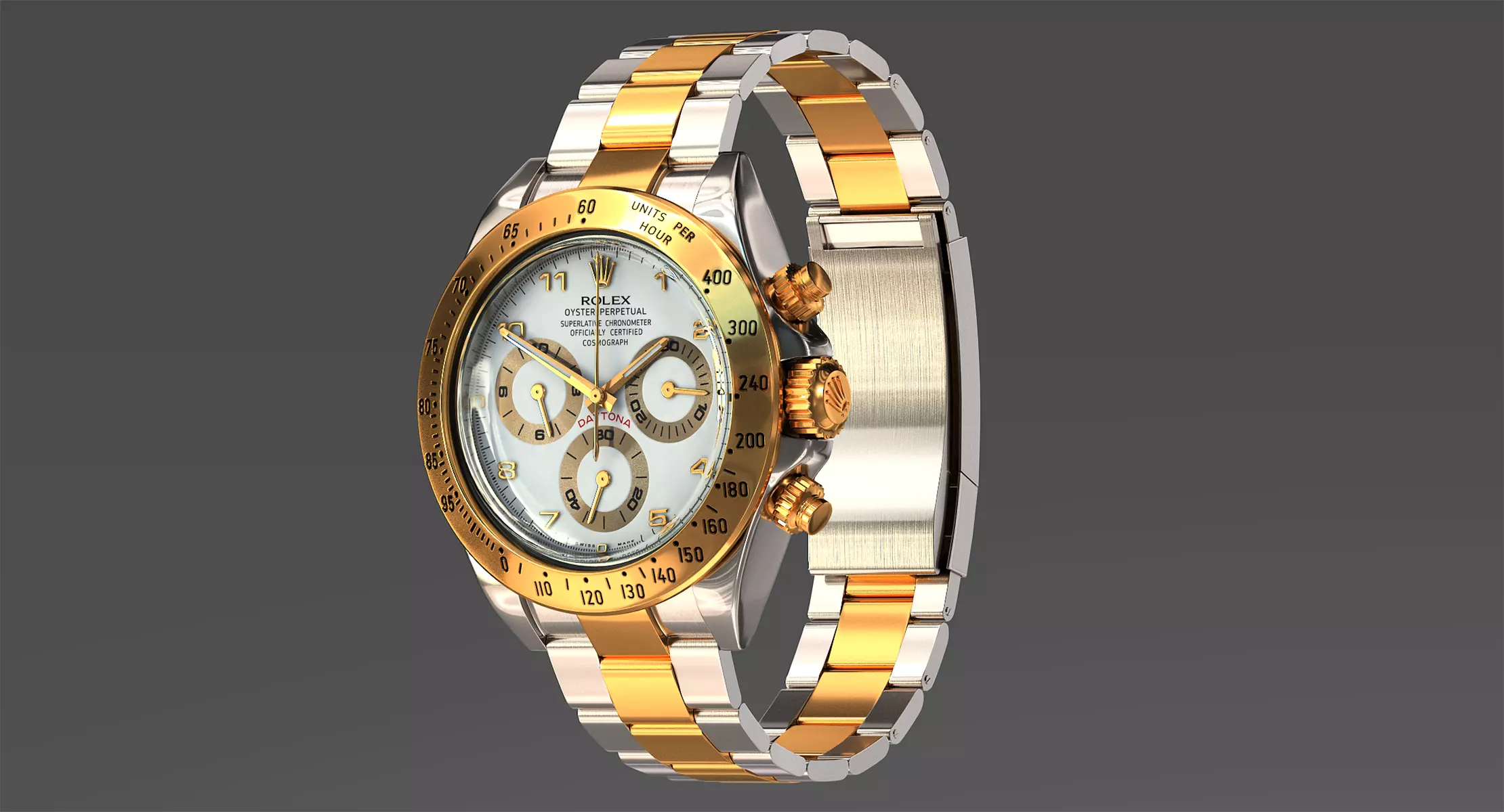 Rolex Oyster Perpetual Cosmograph Daytona model Low-poly 3D model_0