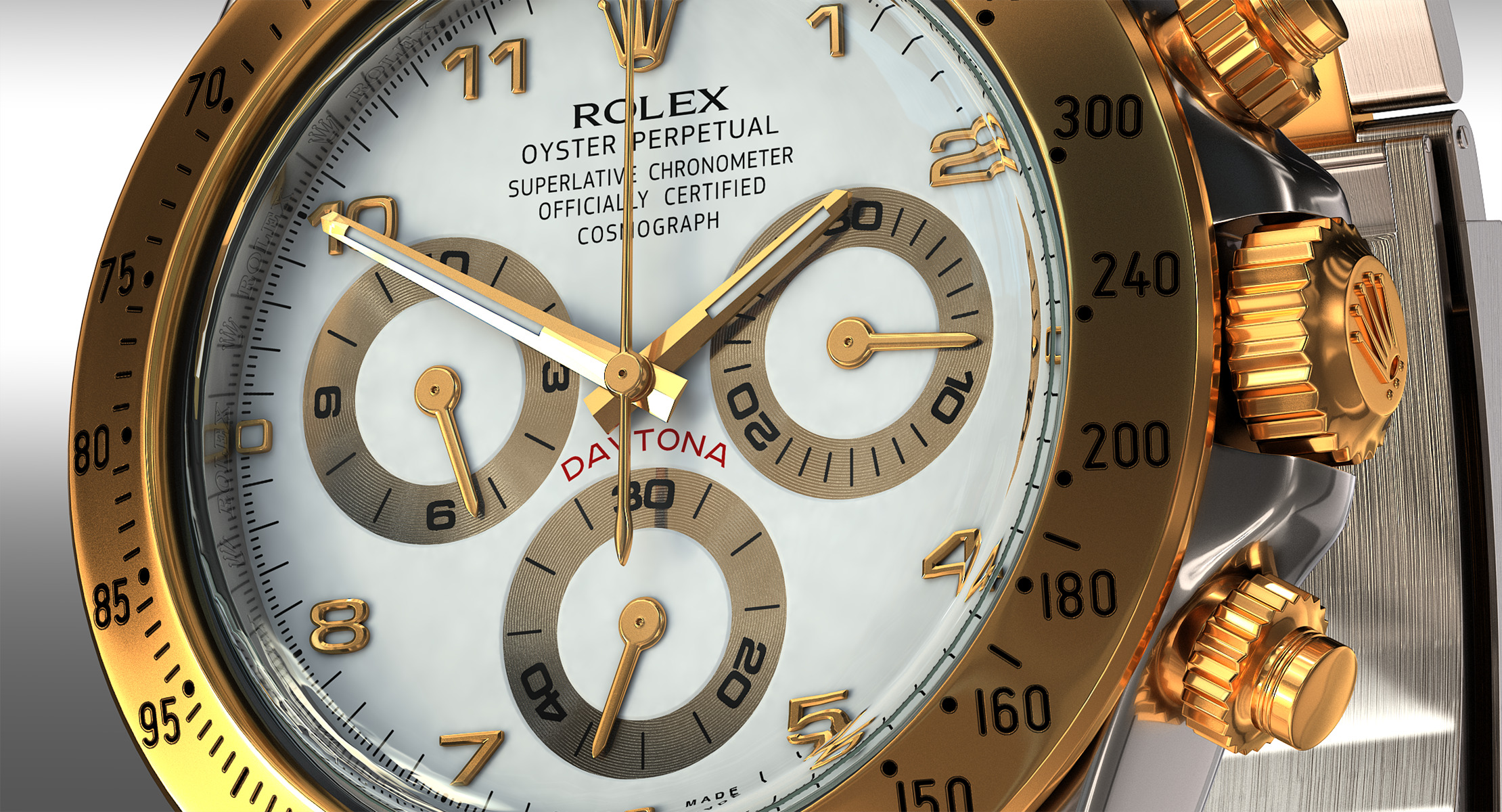 Rolex Oyster Perpetual Cosmograph Daytona model Low-poly 3D model_12