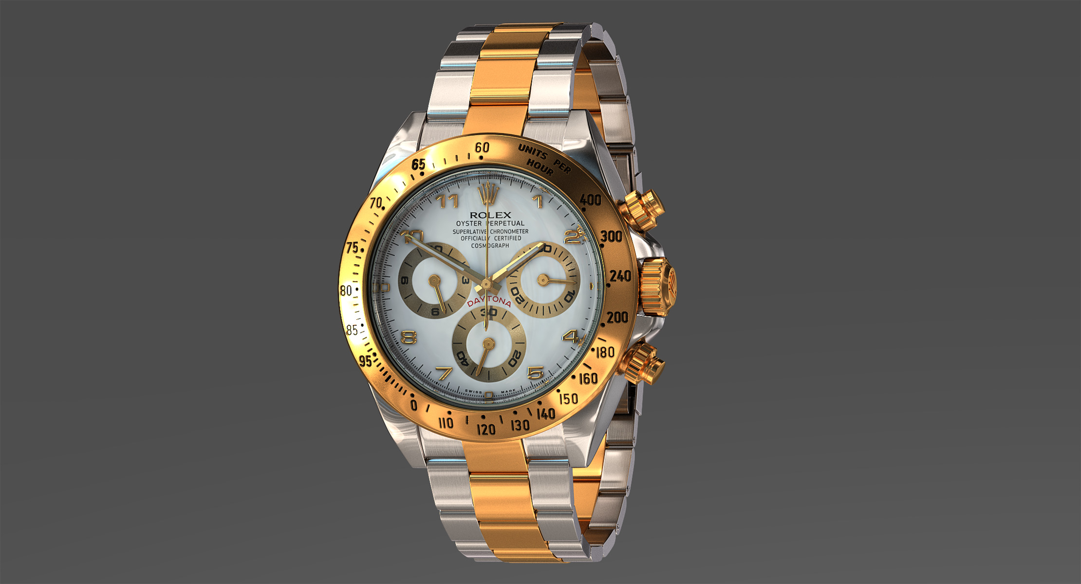 Rolex Oyster Perpetual Cosmograph Daytona model Low-poly 3D model_6