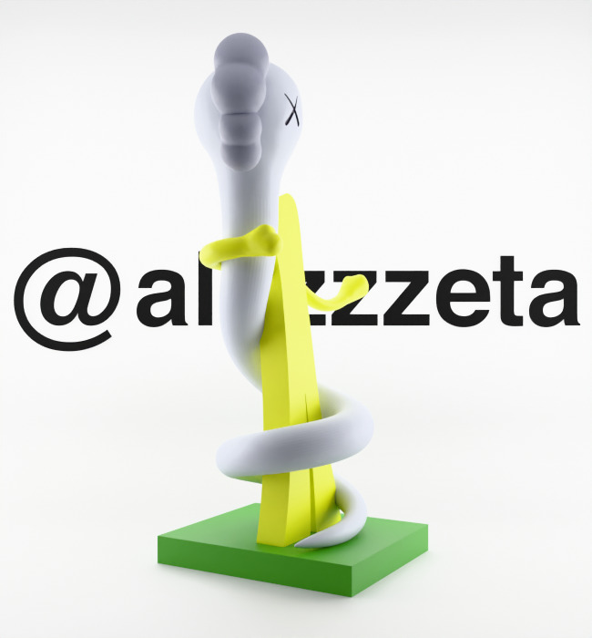 Kaws Born To Bend Textured Low-poly 3D model_31