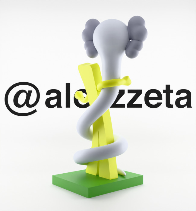 Kaws Born To Bend Textured Low-poly 3D model_24