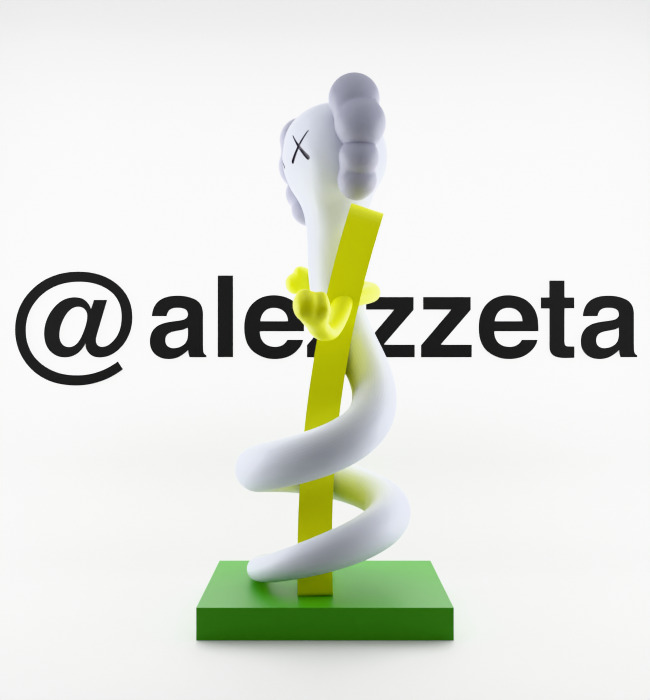 Kaws Born To Bend Textured Low-poly 3D model_10