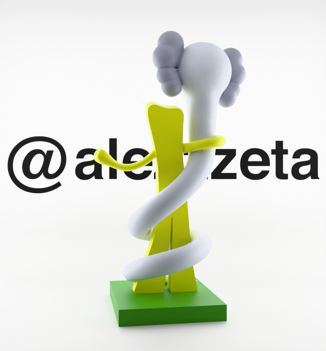 Kaws Born To Bend Textured Low-poly 3D model_18