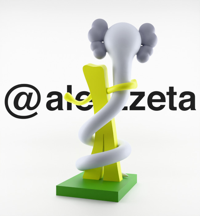 Kaws Born To Bend Textured Low-poly 3D model_21