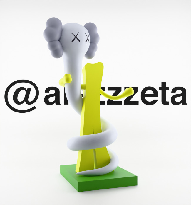 Kaws Born To Bend Textured Low-poly 3D model_35