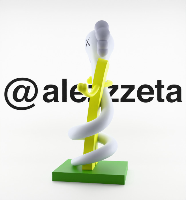 Kaws Born To Bend Textured Low-poly 3D model_11