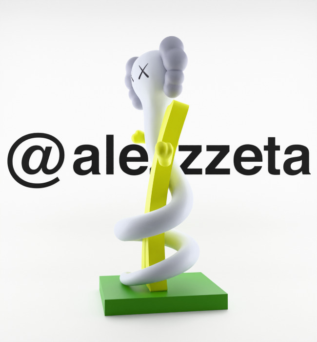 Kaws Born To Bend Textured Low-poly 3D model_9