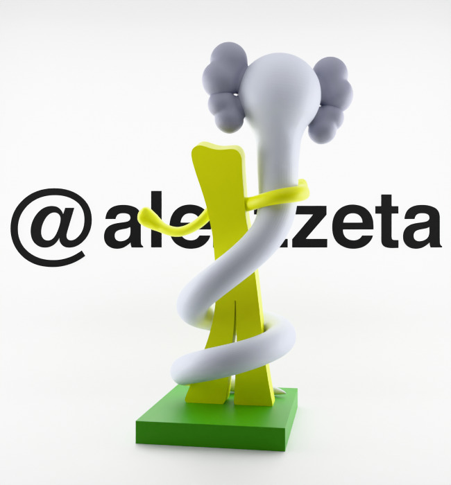 Kaws Born To Bend Textured Low-poly 3D model_20