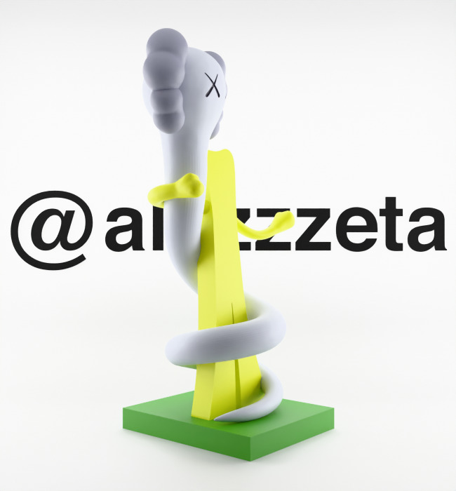 Kaws Born To Bend Textured Low-poly 3D model_32