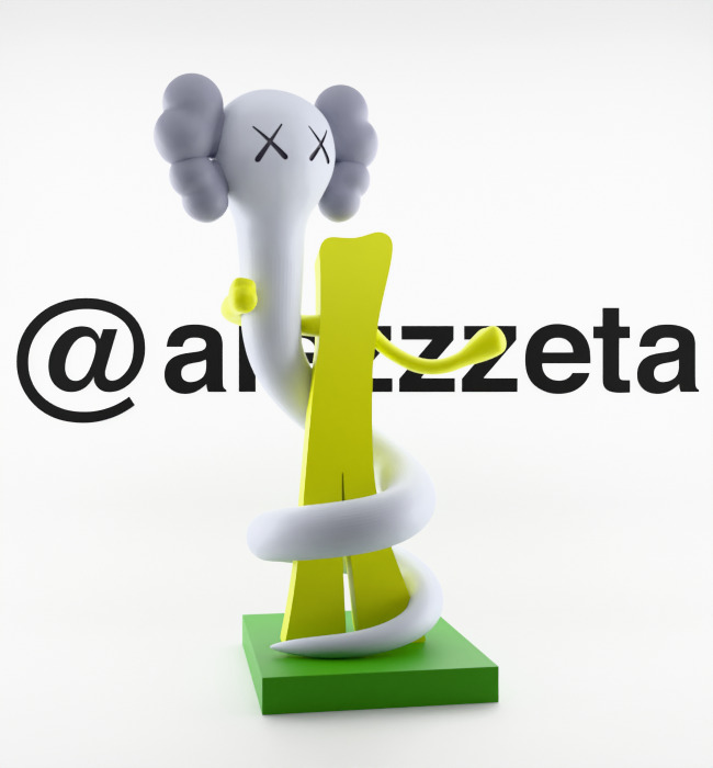 Kaws Born To Bend Textured Low-poly 3D model_36