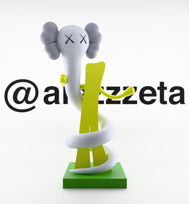 Kaws Born To Bend Textured Low-poly 3D model_1