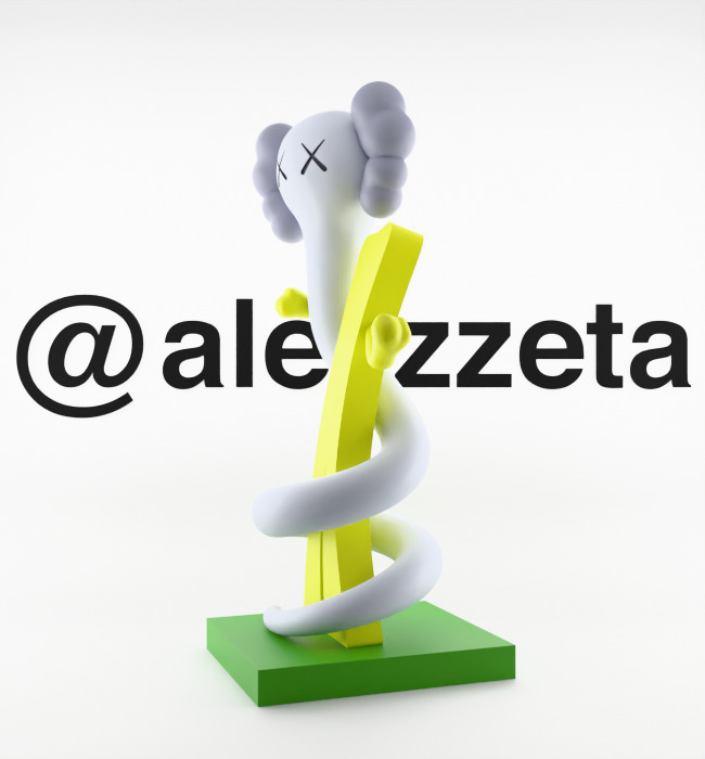 Kaws Born To Bend Textured Low-poly 3D model_8